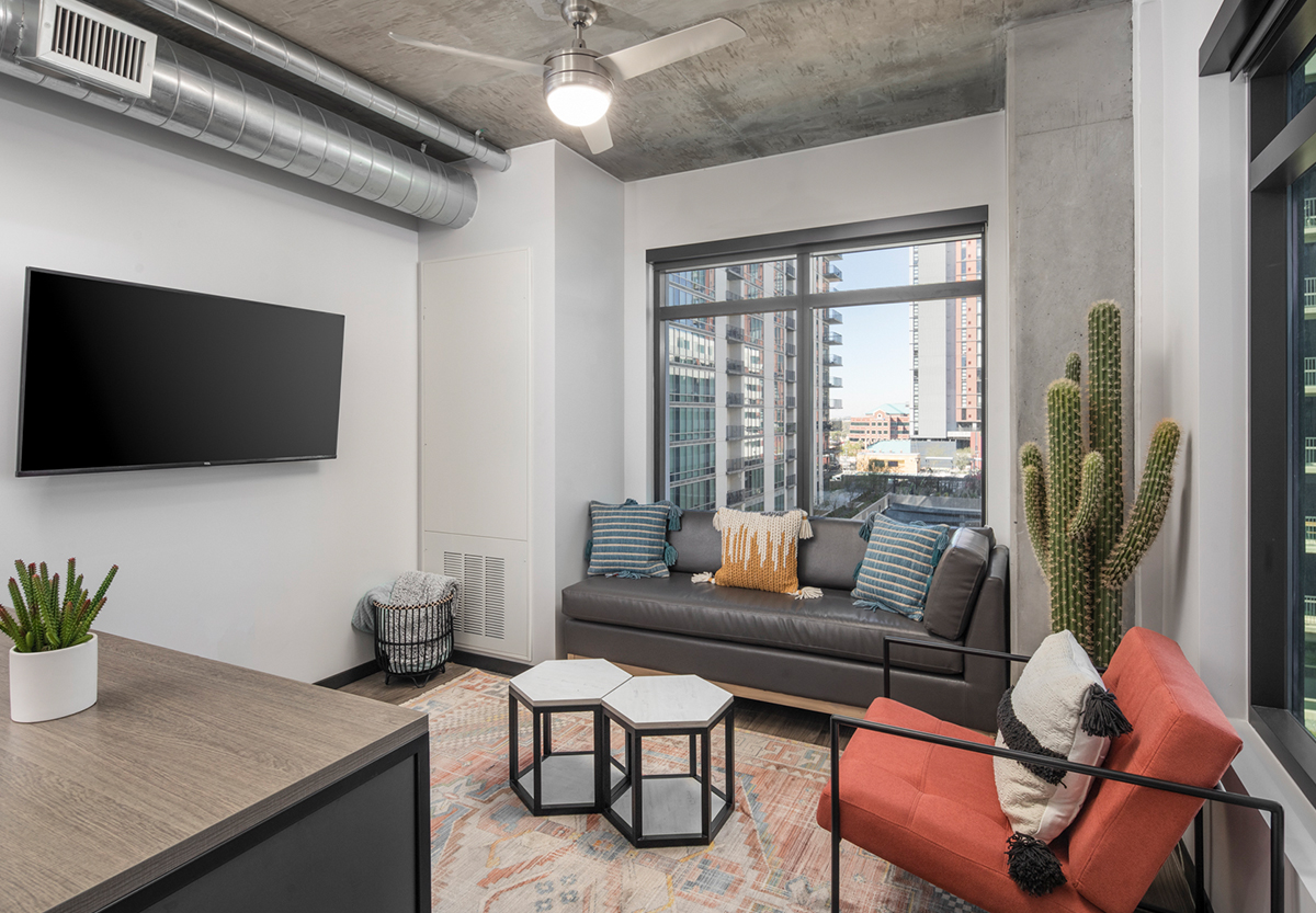 furnished living room